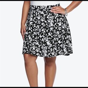 Torrid textured floral skater skirt